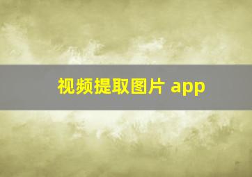 视频提取图片 app